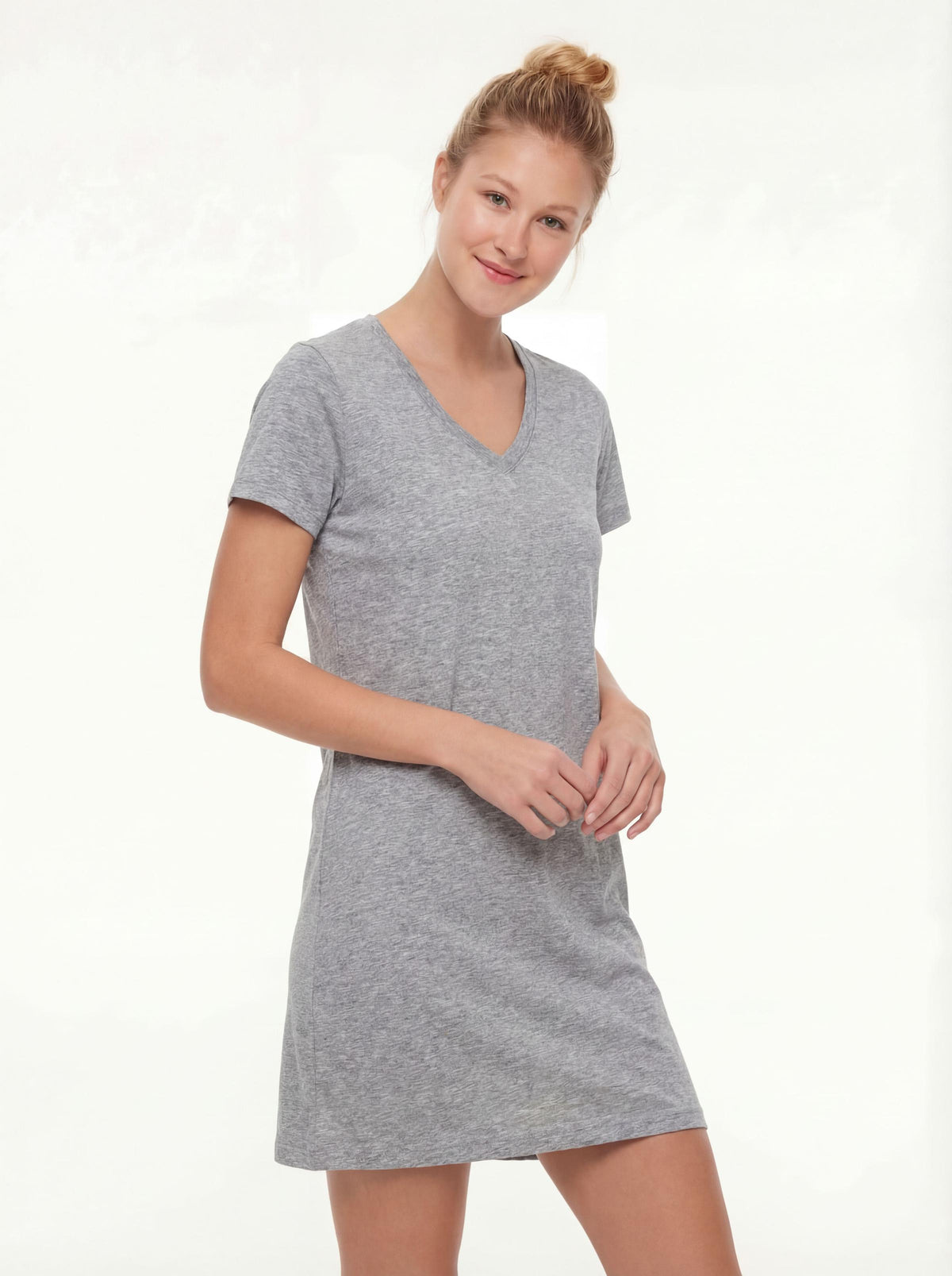 Women's Cotton Short Sleeve Long Sleep Shirt