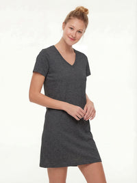 Women's Cotton Short Sleeve Long Sleep Shirt