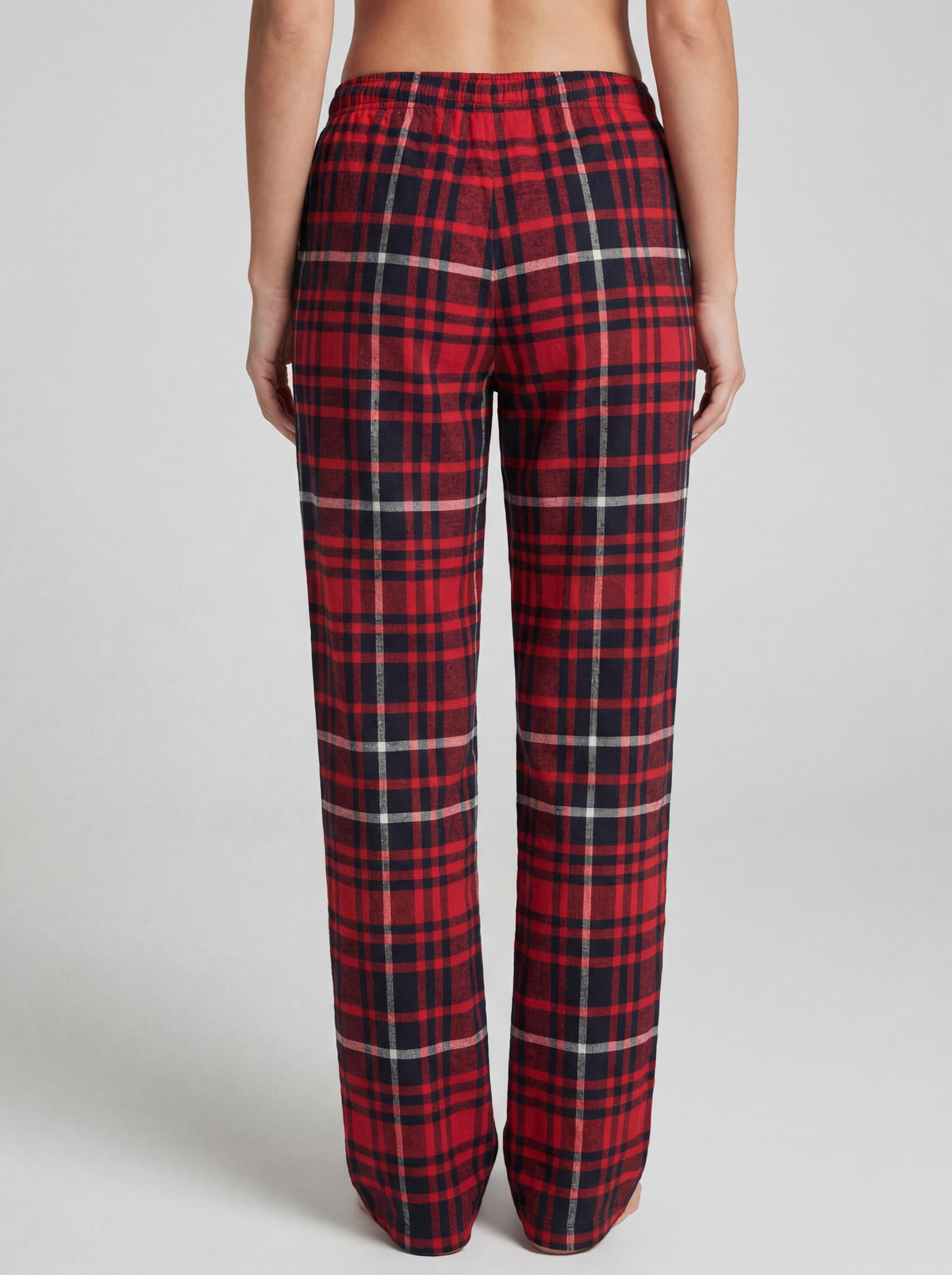 3 Pack Women's Cotton Flannel Plaid Drawstring Lounge Pants