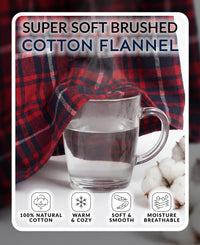3 Pack Women's Cotton Flannel Plaid Drawstring Lounge Pants