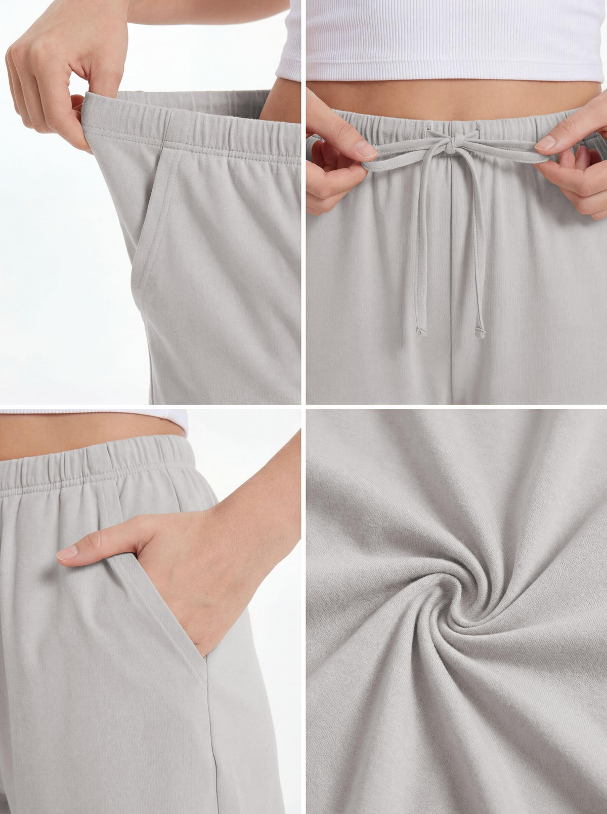 Women's Cotton Drawstring Super Soft Workout Shorts - Yoga Flowy Casual Lounge Sleep