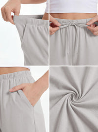 Women's Cotton Drawstring Super Soft Workout Shorts - Yoga Flowy Casual Lounge Sleep
