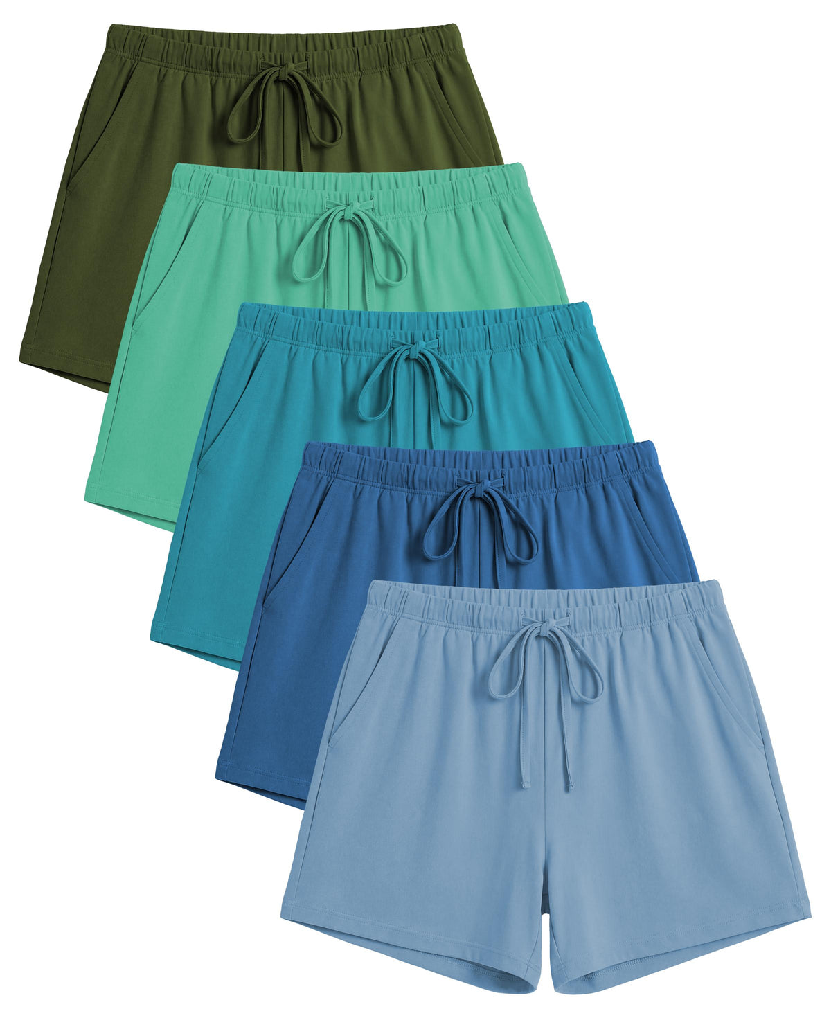 Women's Cotton Drawstring Super Soft Workout Shorts - Yoga Flowy Casual Lounge Sleep
