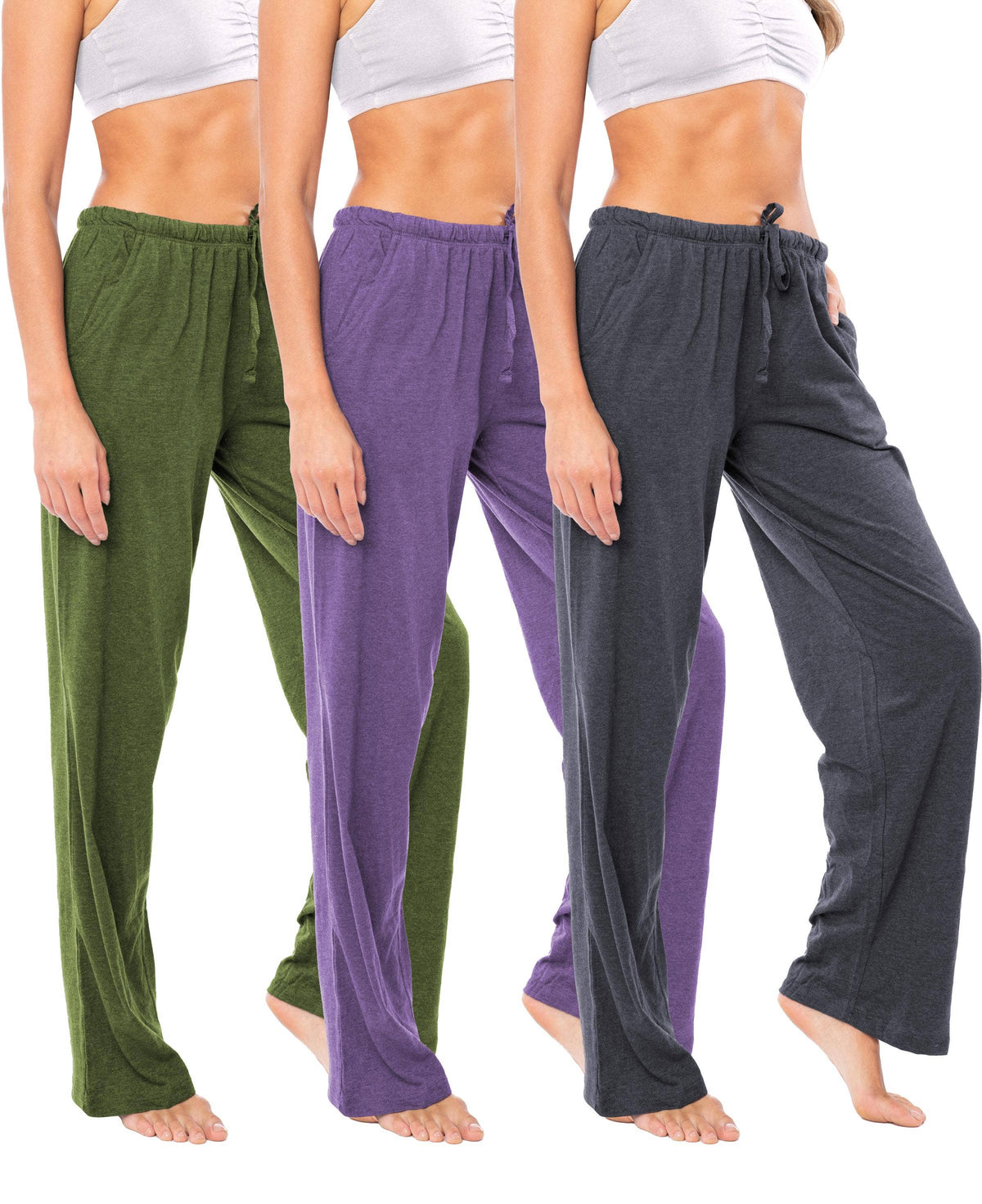 Women's Soft Flex 100% Cotton Knit Pajama Pants
