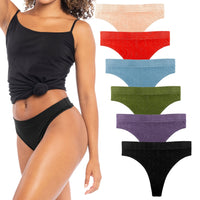 Sexy Basics Women's Sport Thong Panties | Workout Flex Bikini Hi Waist Underwear - Multi Packs