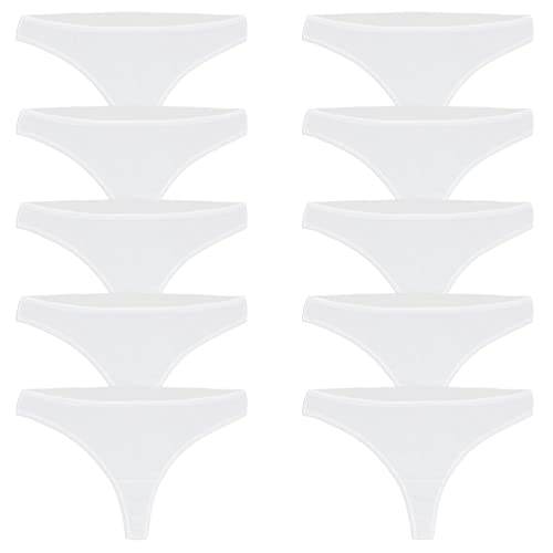 Women's 100% Cotton T-Back Thong Pantie Underwear