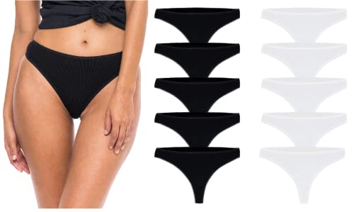 Women's 100% Cotton T-Back Thong Pantie Underwear