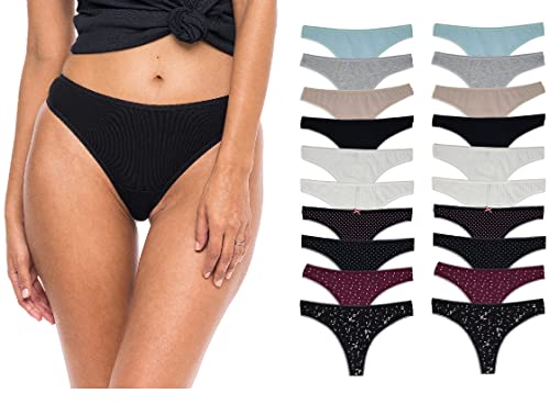 Women's 100% Cotton T-Back Thong Pantie Underwear