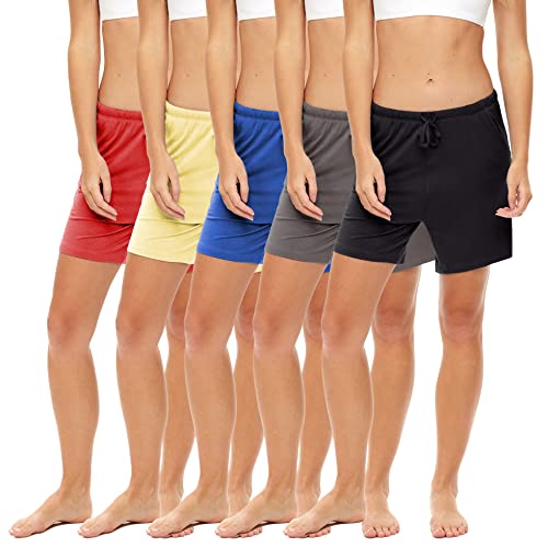 Women's Cotton Drawstring Super Soft Workout Shorts - Yoga Flowy Casual Lounge Sleep