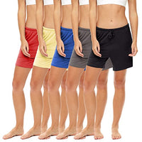 Women's Cotton Drawstring Super Soft Workout Shorts - Yoga Flowy Casual Lounge Sleep