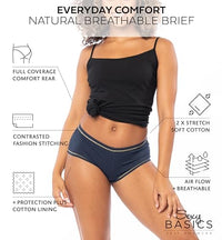 Sexy Basics Women's 12 Pack Cotton Stretch Boyshort Panties