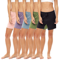Women's Cotton Drawstring Super Soft Workout Shorts - Yoga Flowy Casual Lounge Sleep