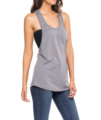 6 Pack Women's Wide Arm-Hole Racerback Poly-Slub Tank Top