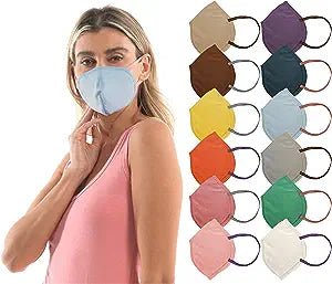 12-Pack Cotton Stretch Face Masks | Washable & Reusable | Solid Colors