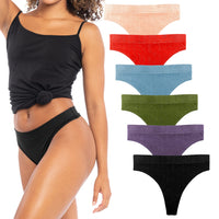 Sexy Basics Women's Sport Thong Panties | Workout Flex Bikini Hi Waist Underwear - Multi Packs