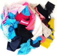 Sexy Basics Women's Thin Lace Hollowed Out T Back Low V Waisted Sexy Cheeky Thong | See Through Panties -Multi Packs